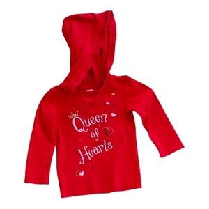 Queen of Hearts Red Kids Hoodie